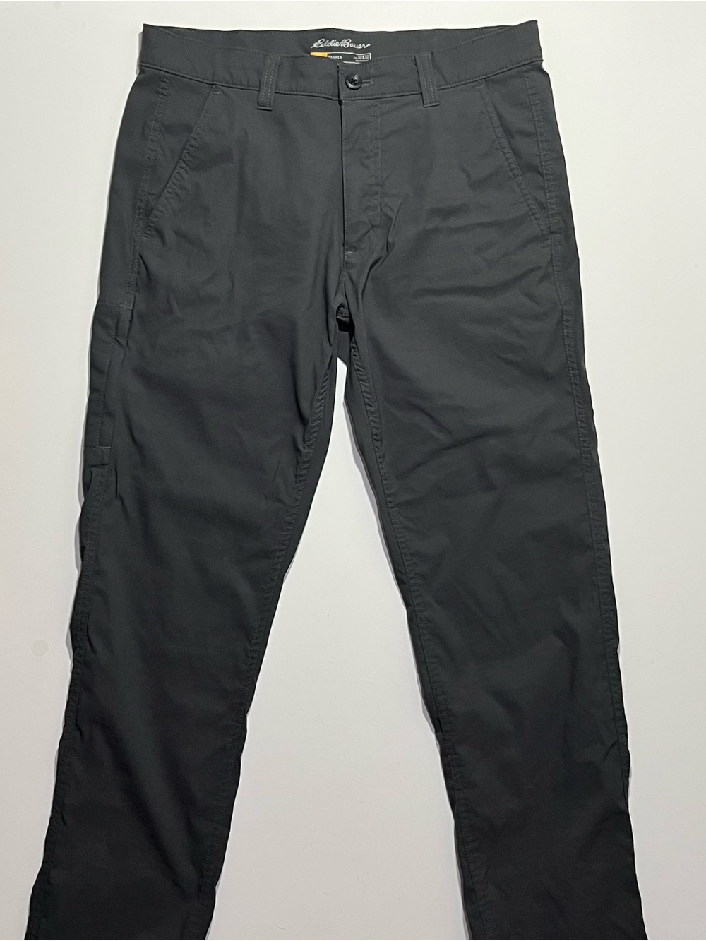 Men’s Eddie Bauer Travex Chino Straight Leg Nylon Hiking Pants, 32x32, Gray